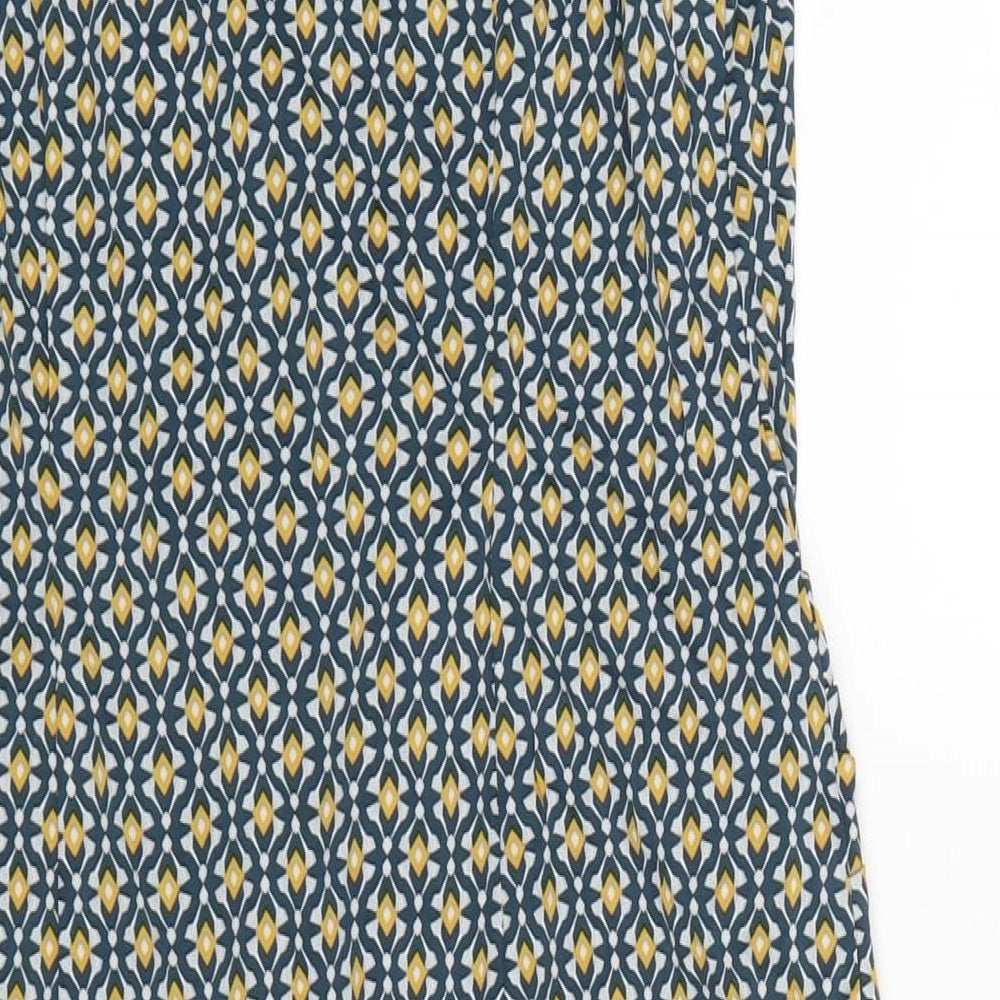 Autograph Womens Multicoloured Geometric Viscose Pencil Dress Size 18 V-Neck Pullover