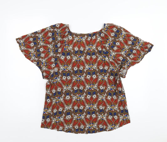 Womens UK Size 14 Monsoon Multicoloured Basic T-Shirt