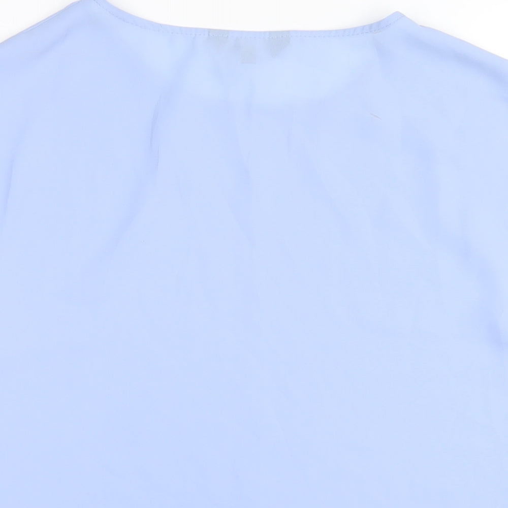 Womens UK Size 6 New Look Blue Basic T-Shirt