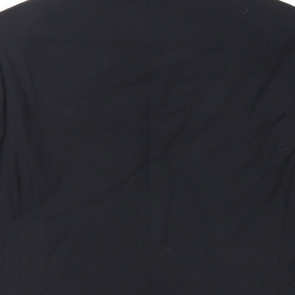 Mens UK Size 38 Topman Regular Black Suit Jacket