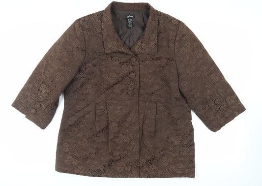 Womens UK Size XL Fusion Brown Jacket