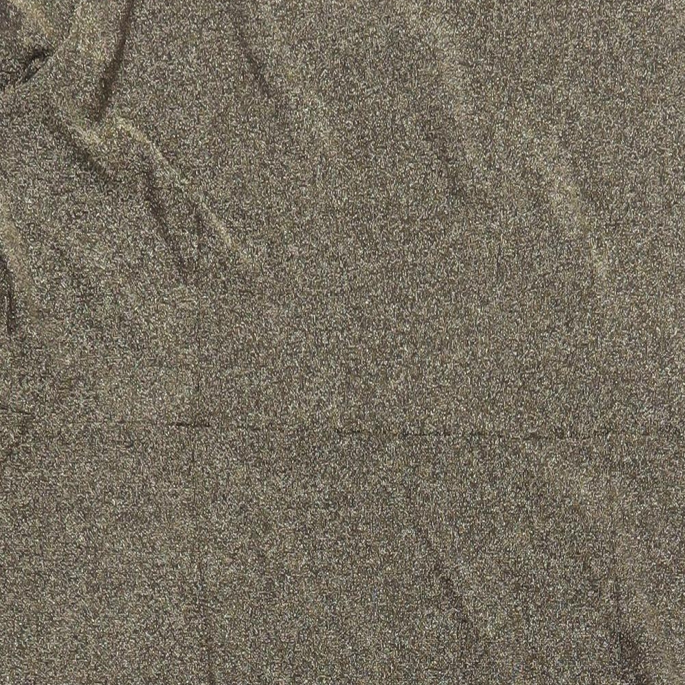 Marks and Spencer Womens Gold Polyamide A-Line Size 20 Round Neck Pullover - Ruched Detail