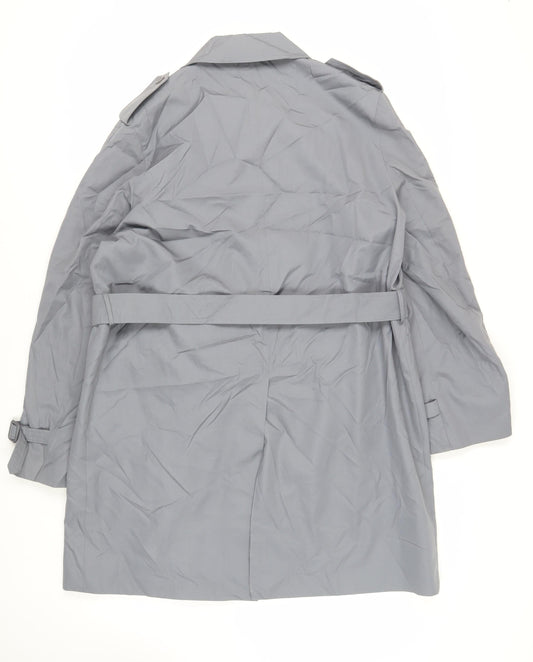 Mens UK Size 40 House of Fraser Grey Trench Coat