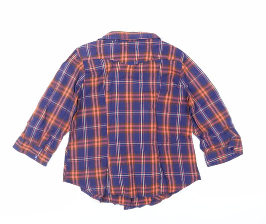 Womens UK Size 14 New Look Blue Basic Button-Up