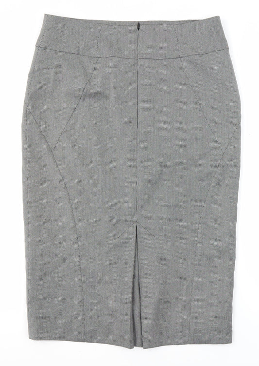 Principles Womens Grey Polyester Straight & Pencil Skirt Size 14 Zip - Lined