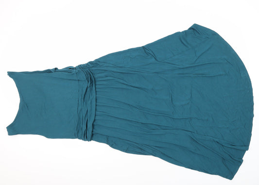 H&M Womens Blue Viscose A-Line Size M Scoop Neck