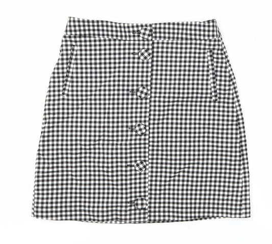 Oasis Womens Multicoloured Check 100% Polyester Maxi Skirt Size 8 Regular