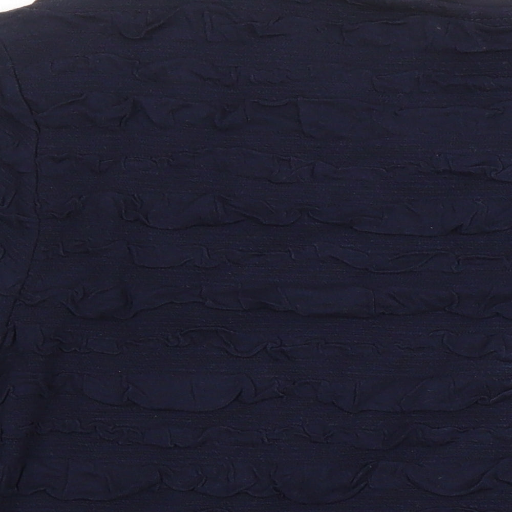 Barbara Lebek Womens Blue Viscose Tunic T-Shirt Size 16 Round Neck