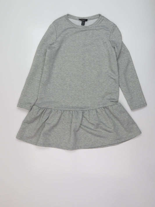 Womens UK Size 10 New Look Grey Tunic Blouse