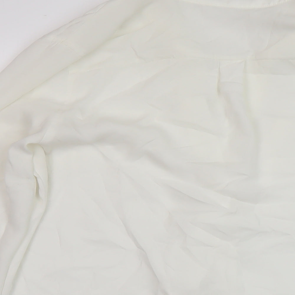 Womens UK Size 8 NEXT Ivory Basic Blouse