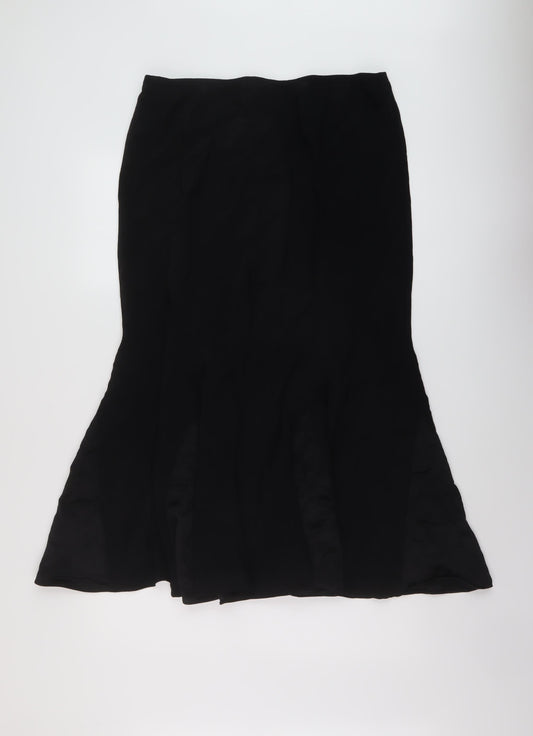 CC Womens Black Acetate A-Line Skirt Size XL