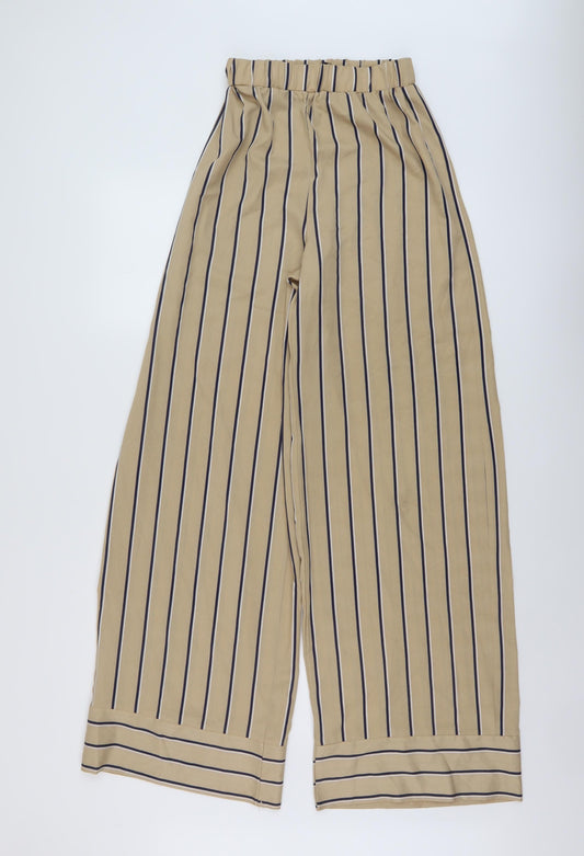 Womens UK Size 6 Missguided Regular Fit Beige Trousers
