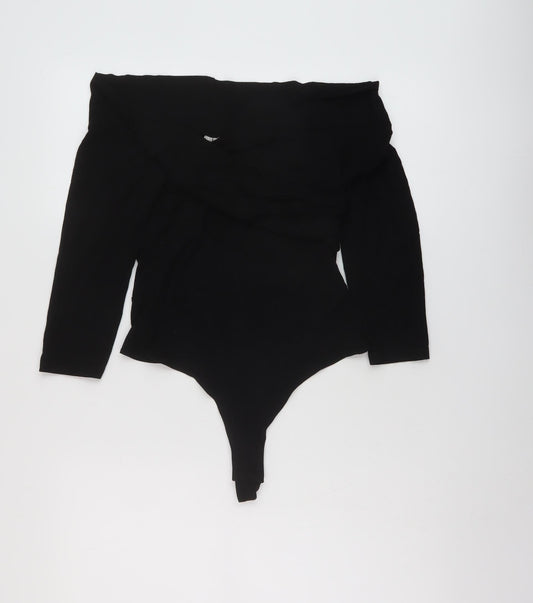 Womens UK Size 10 ASOS One-Piece Black Bodysuit