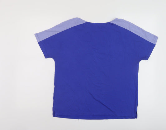 Womens UK Size 12 Marks and Spencer Blue Basic T-Shirt