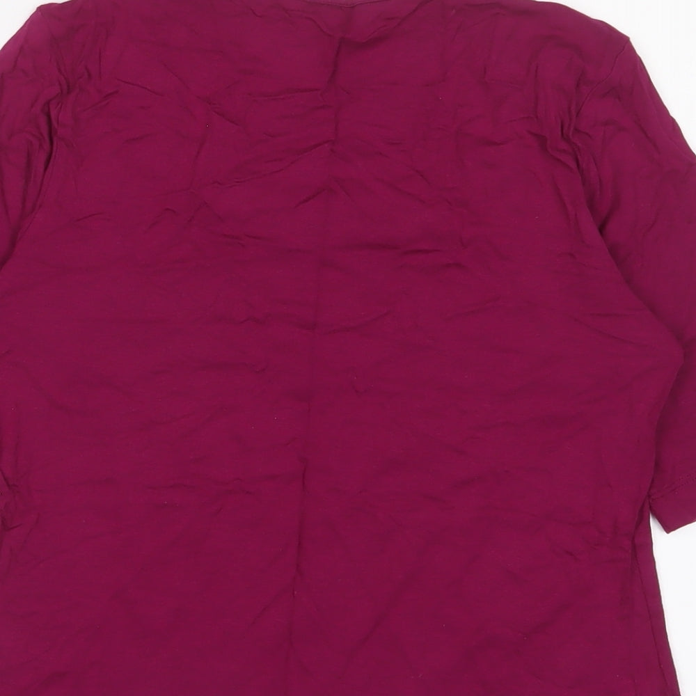 Womens UK Size 6 Marks and Spencer Purple Basic T-Shirt
