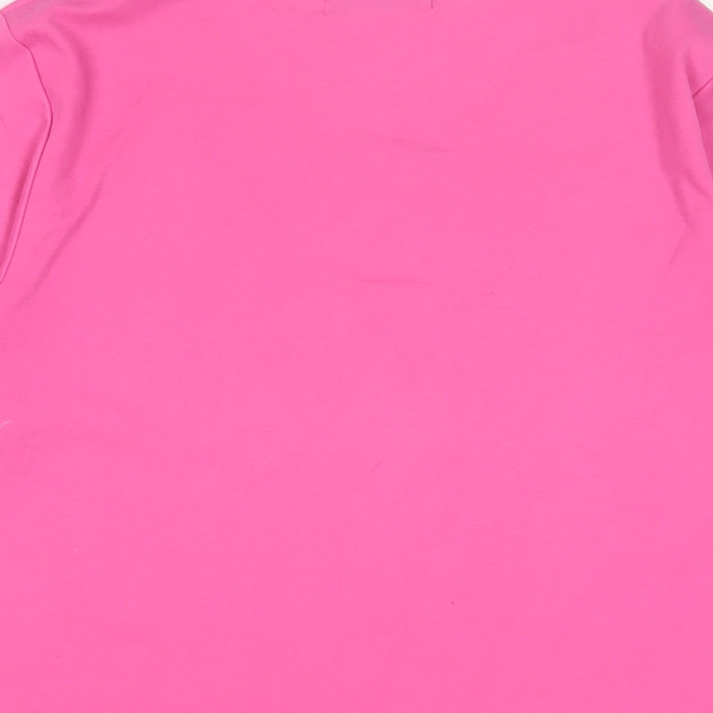 Womens UK Size 12 Poppy Pink Basic T-Shirt