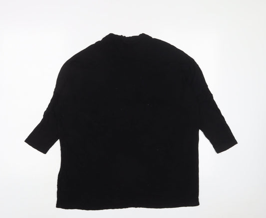 Womens UK Size 14 New Look Black Basic T-Shirt