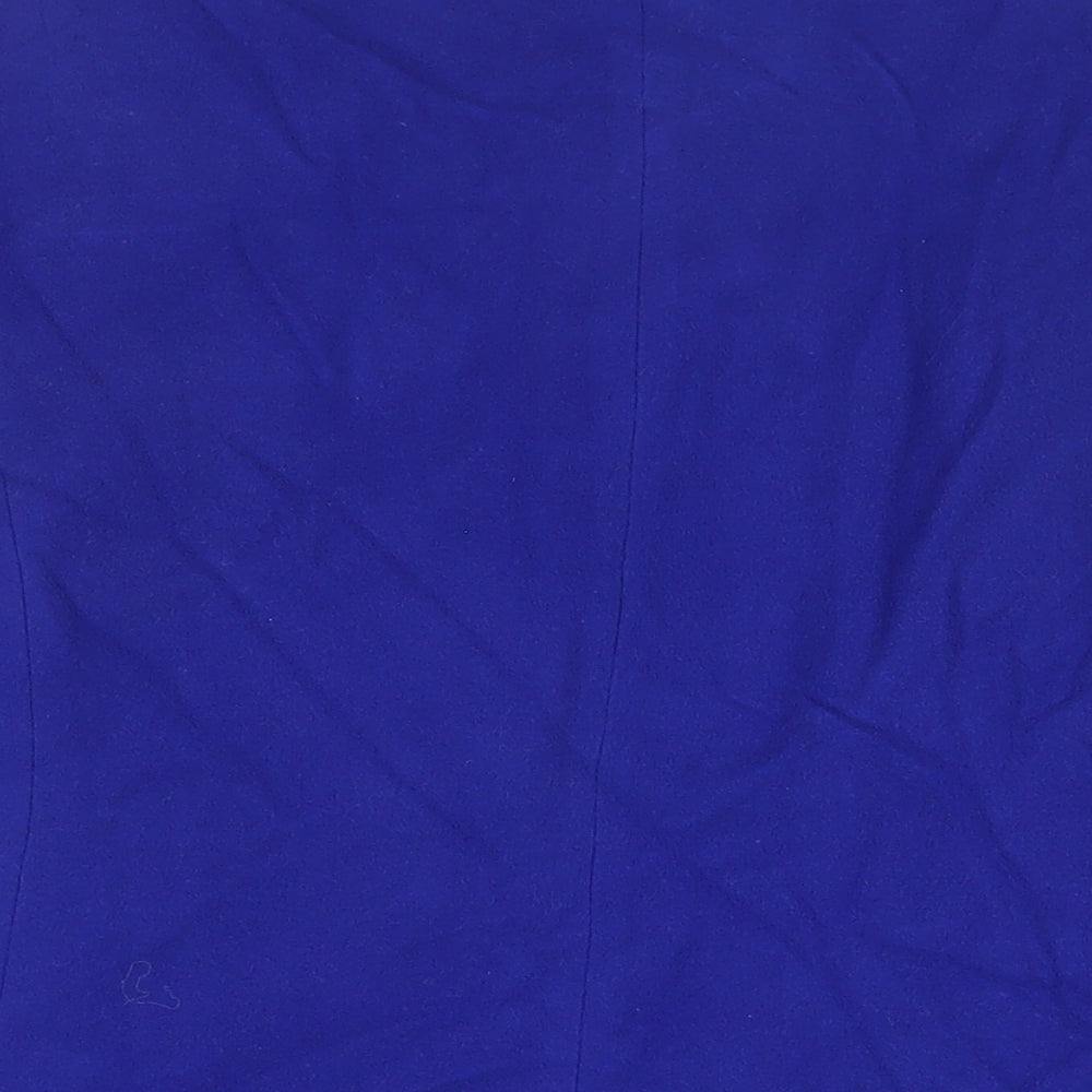 MODE Womens Blue Jacket Size 16 Zip - Zip Pockets