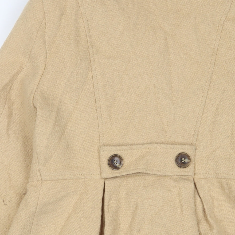 Womens UK Size 6 Marks and Spencer Beige Overcoat