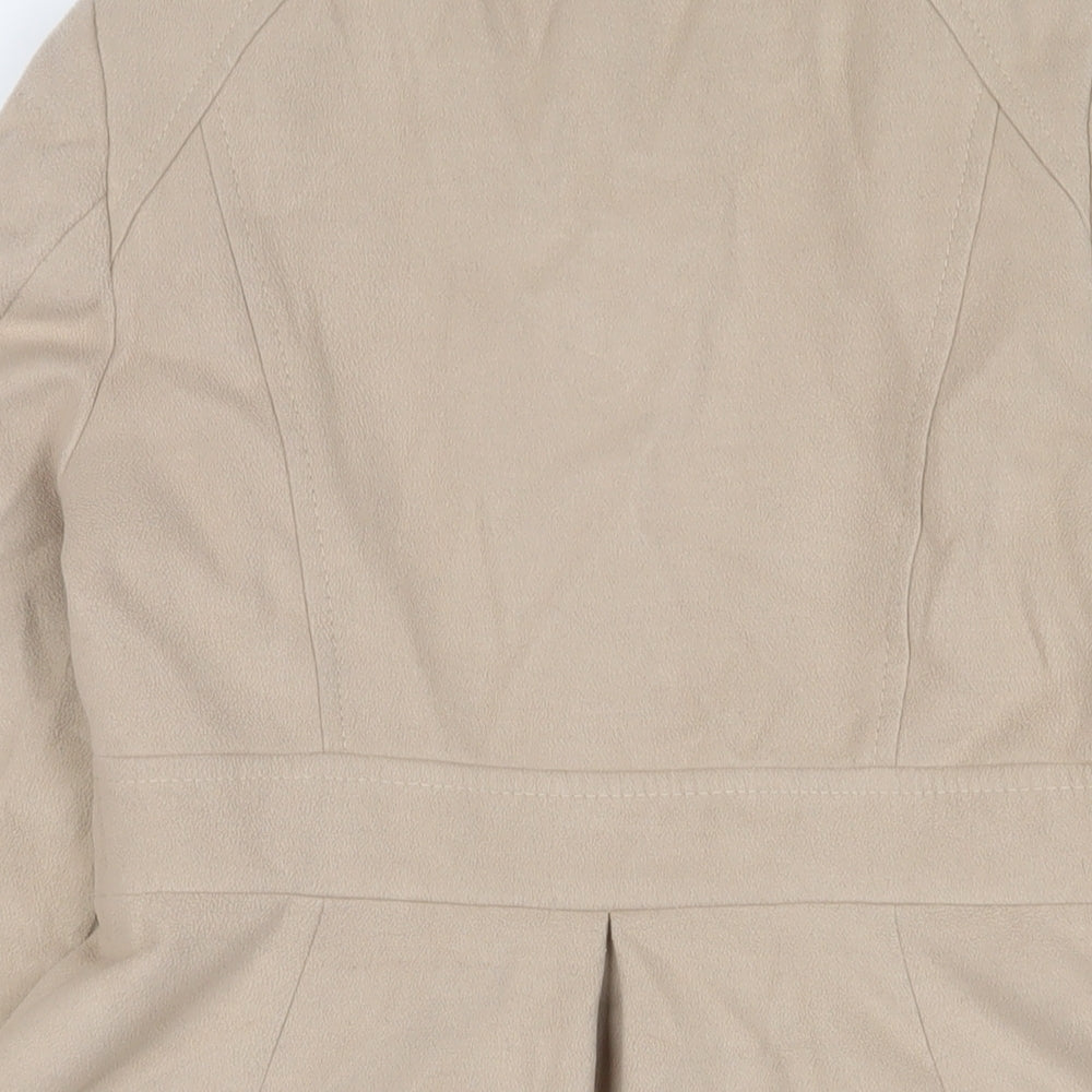 Dorthy Perkins Womens Beige Overcoat Coat Size 12 Button