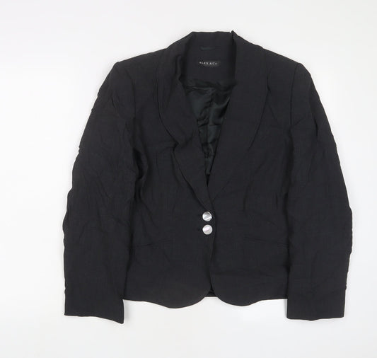 Alex & Co Womens Grey Jacket Blazer Size 14 Button