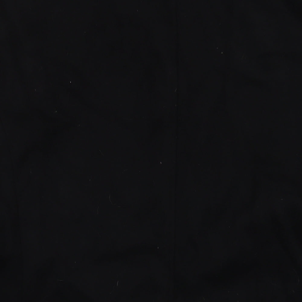 A W Trench Mens Black Overcoat Coat Size XL Button