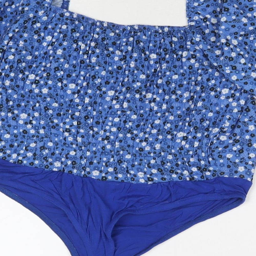 Womens UK Size 16 In the Style One-Piece Blue Bodysuit