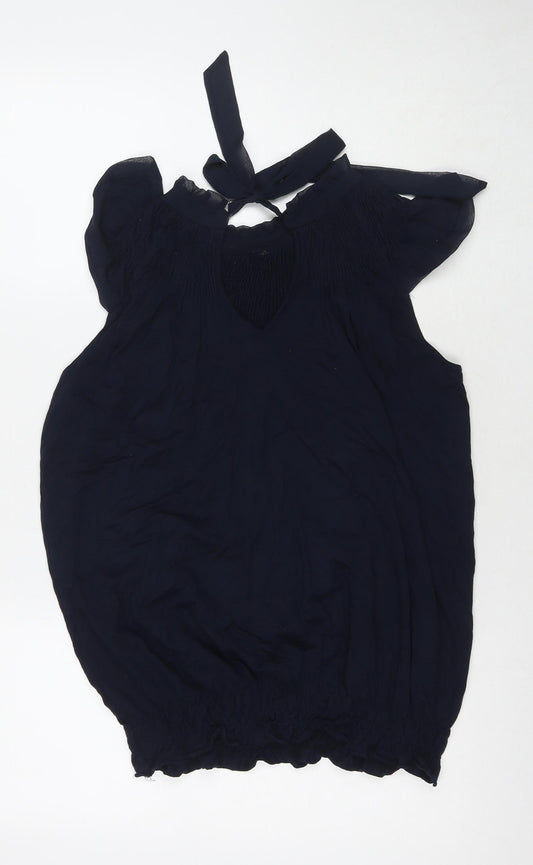 Womens UK Size 10 Topshop Blue Tunic Tank