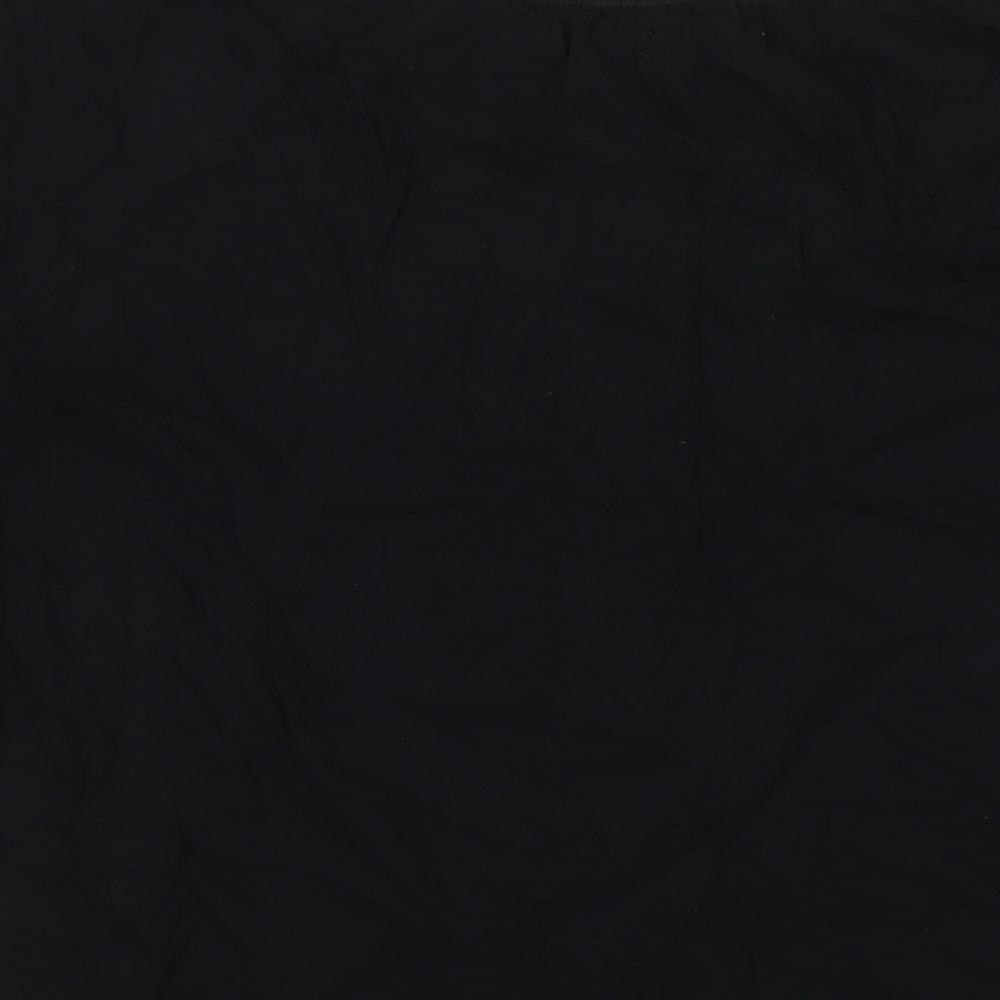 Womens UK Size L Old Navy Black Basic Button-Up