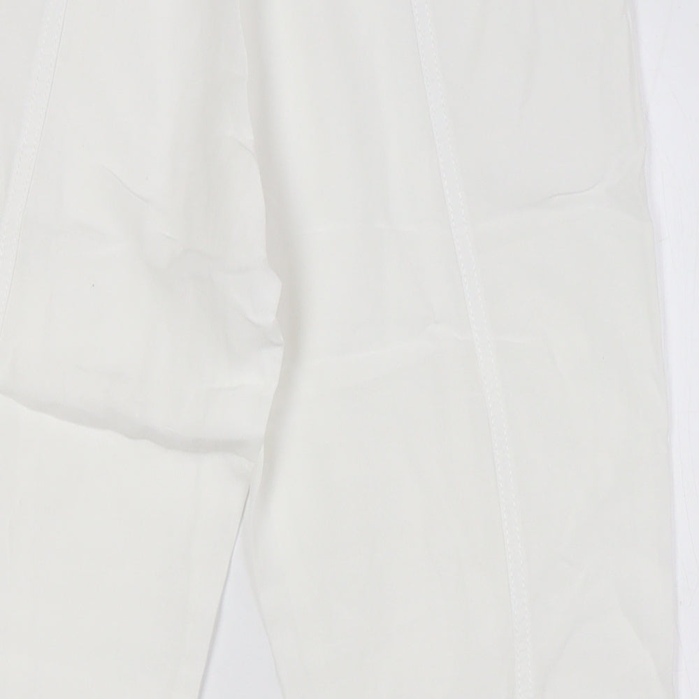 Womens UK Size 8 NEXT Regular Fit Sweatpants White Trousers