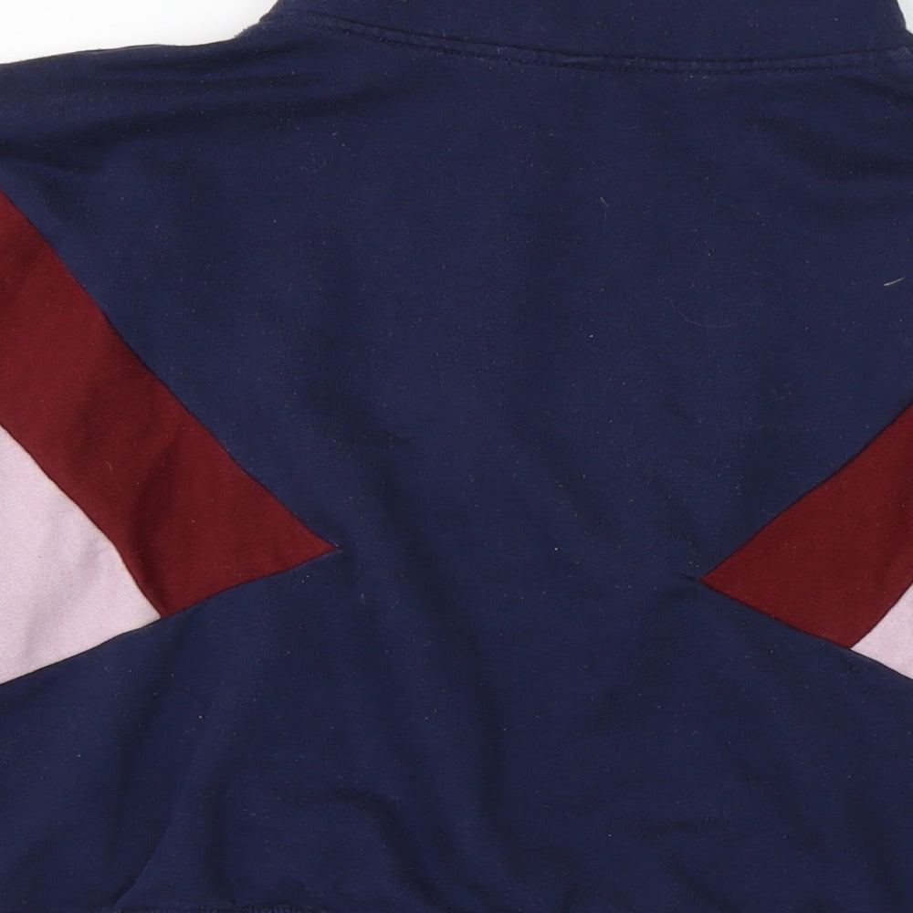 Divided Womens Blue Cotton Pullover Sweatshirt Size XS