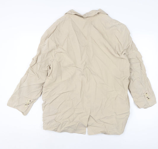 Womens UK Size L Zara Beige Jacket
