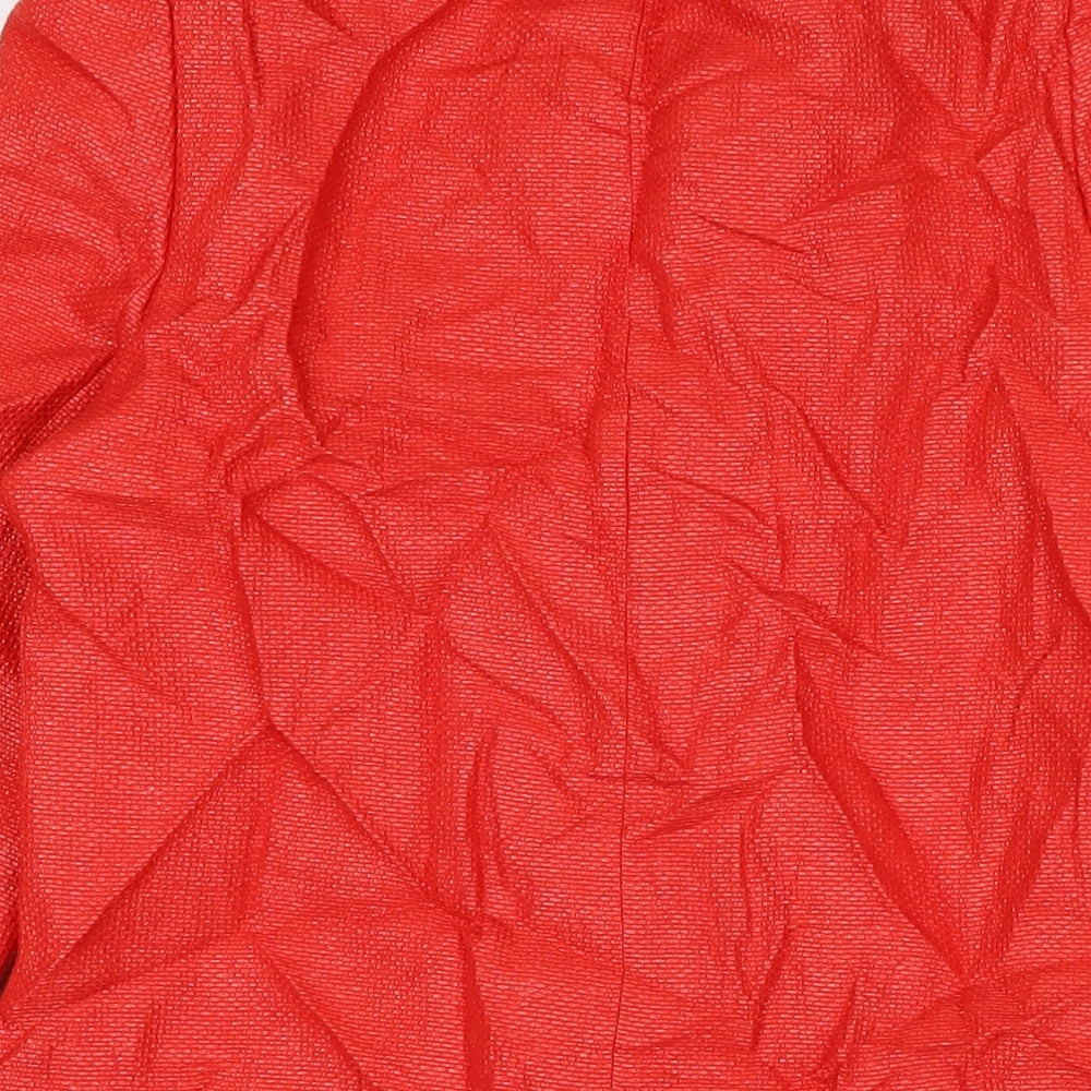 Womens UK Size S Zara Red Overcoat