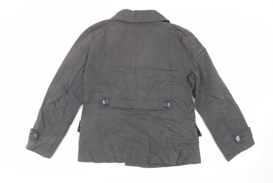 Maine New England Womens Grey Jacket Size 14 Button