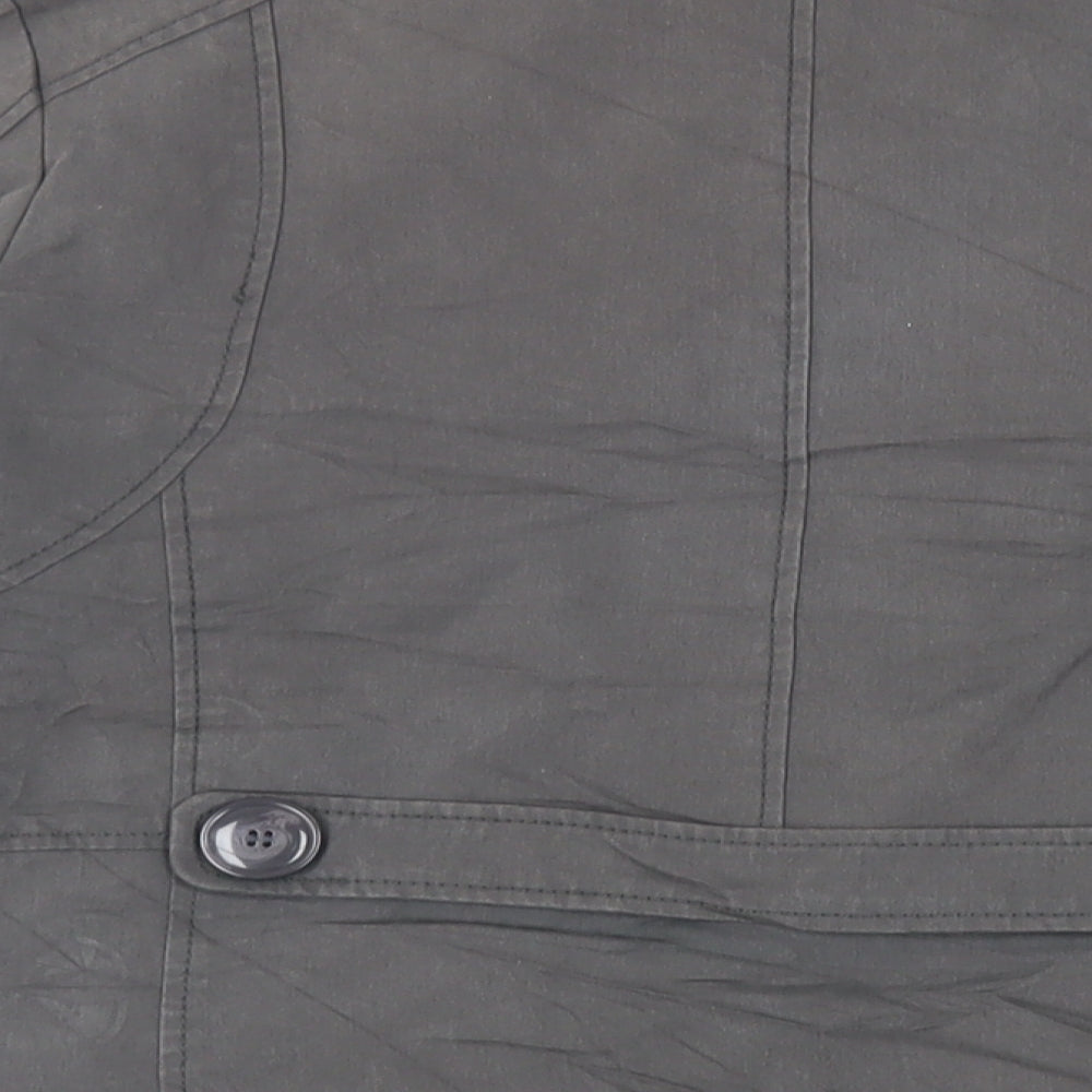 Brand and care label for Maine New England women’s grey jacket, size UK 14, button