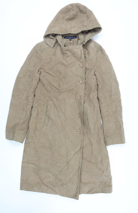 Womens UK Size 8 French Connection Beige Overcoat