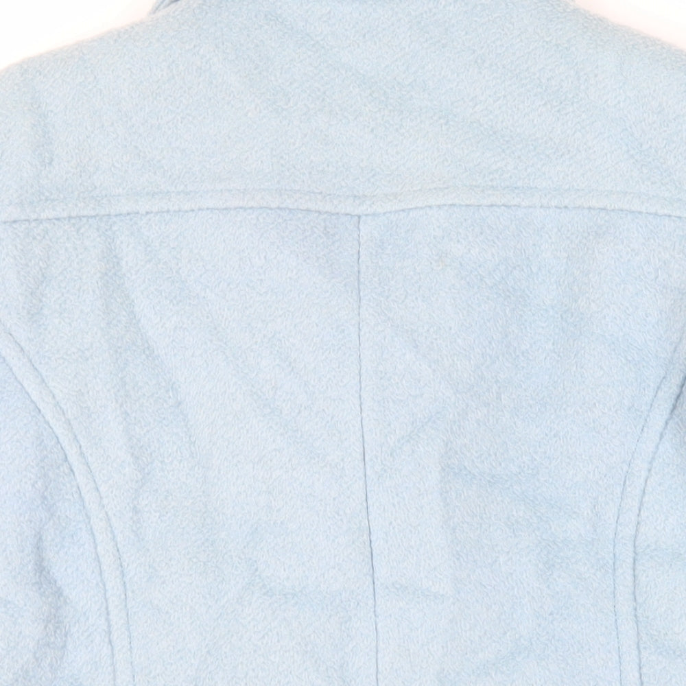 Womens UK Size 12 M&Co Blue Pea Coat