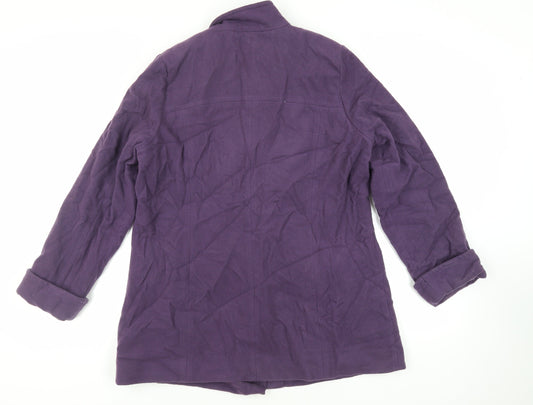 Womens UK Size 14 Marks and Spencer Purple Pea Coat