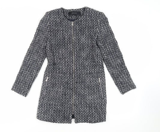 Womens UK Size S Zara Blue Overcoat