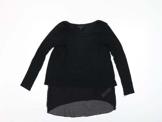 Womens UK Size S New Look Black Basic T-Shirt