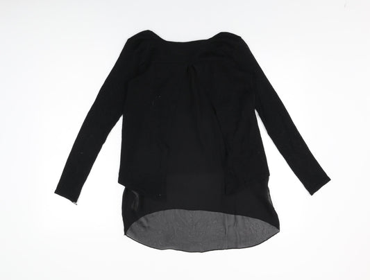 Womens UK Size S New Look Black Basic T-Shirt