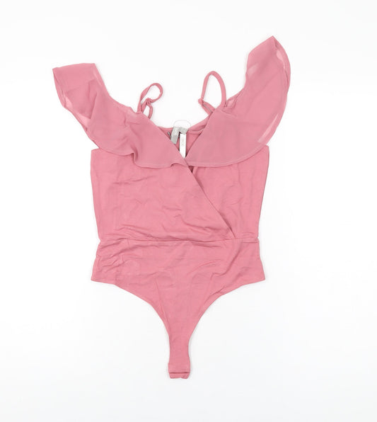 Womens UK Size 6 ASOS One-Piece Pink Bodysuit