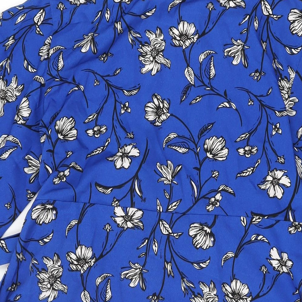 Womens UK Size S Mama-licious Blue Wrap T-Shirt