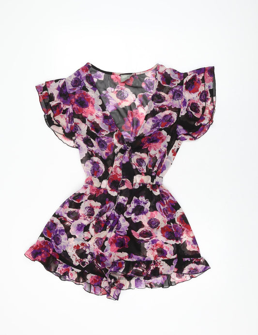Womens UK Size 8 ASOS One-Piece Black Playsuit