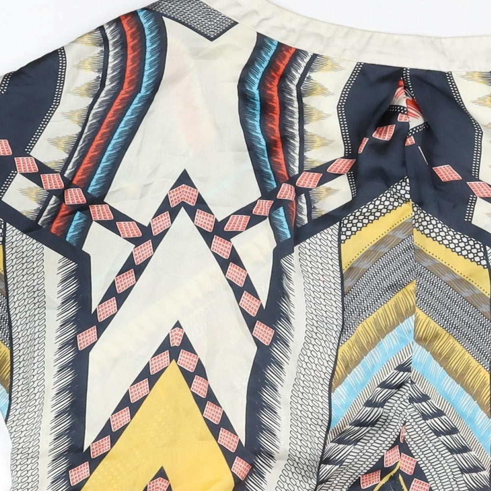 Womens UK Size M Wallis Multicoloured Basic Blouse