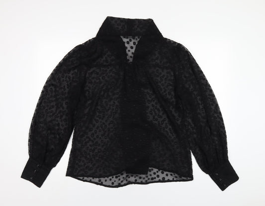 Womens UK Size 16 Roman Black Basic Blouse