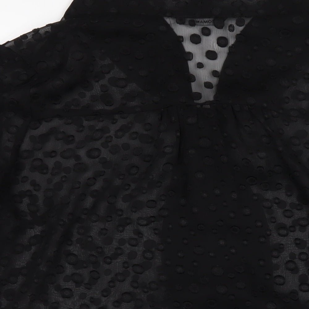 Womens UK Size 16 Roman Black Basic Blouse