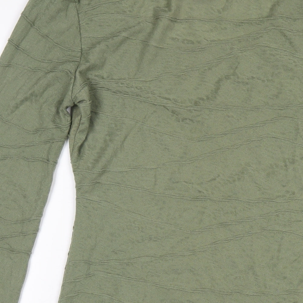 PRETTYLITTLETHING Womens Green Polyester Bodycon Size 12 Scoop Neck Pullover