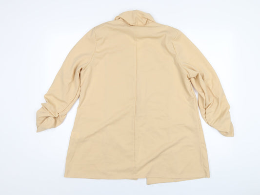 Boohoo Womens Beige Jacket Blazer Size 16
