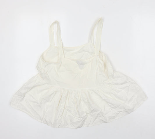 Womens UK Size 10 ASOS White Tunic Blouse
